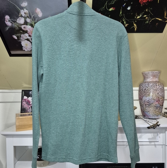 Vineyard Vines Men's Green Quarter-Zip Sweater 1002/1450 - Picture 4 of 4